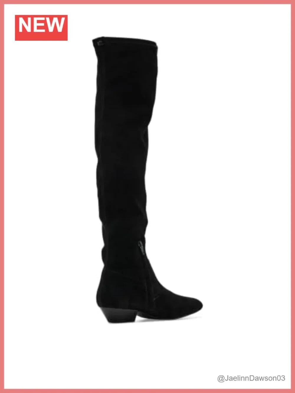Sheep Suede Tall Boots Above the Knee Block Heel Over-the-Knee Fall